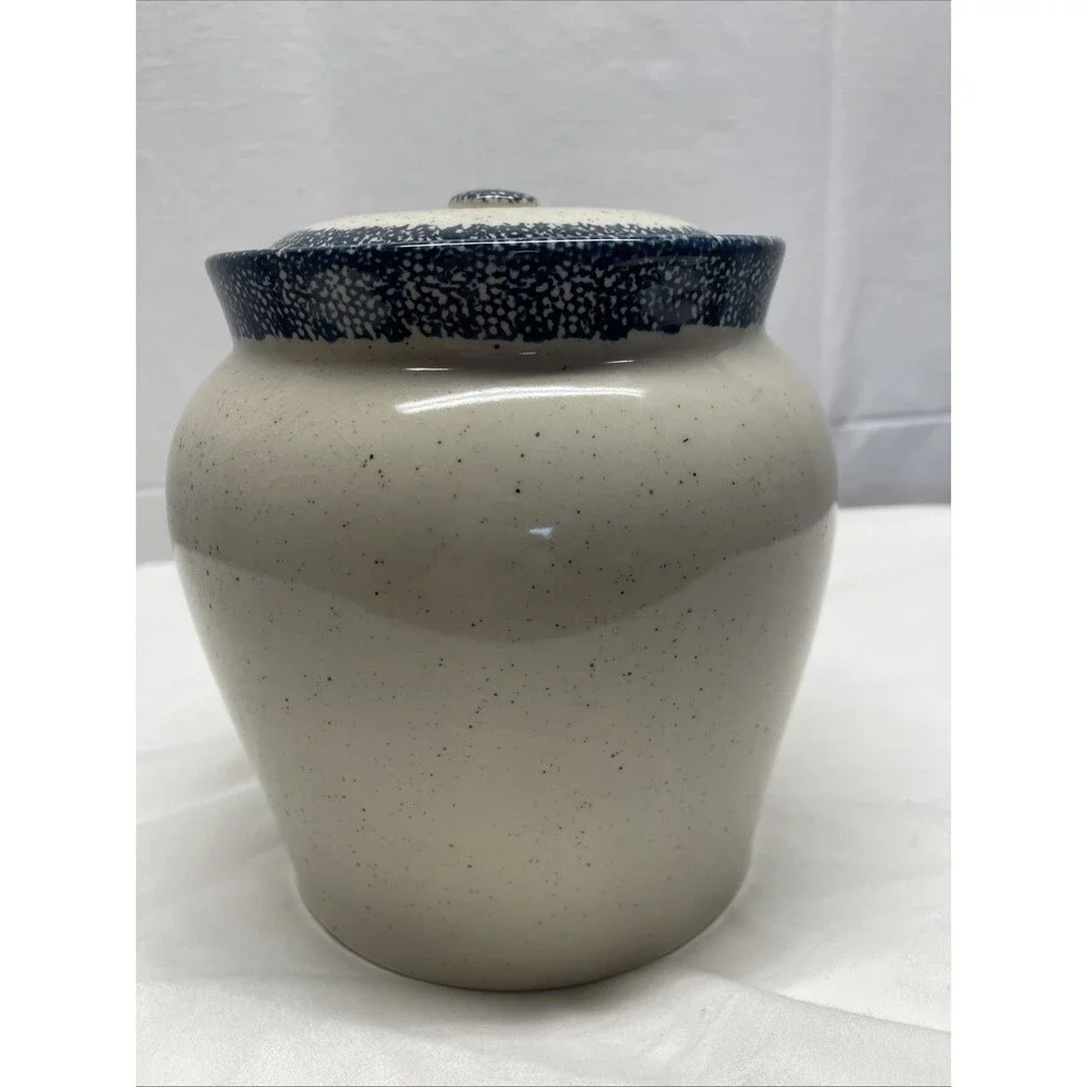 Dispenser American Country Heart Stoneware Pottery Pot Crock Coffee Tea Water